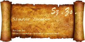 Szauter Zsombor névjegykártya