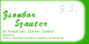 zsombor szauter business card